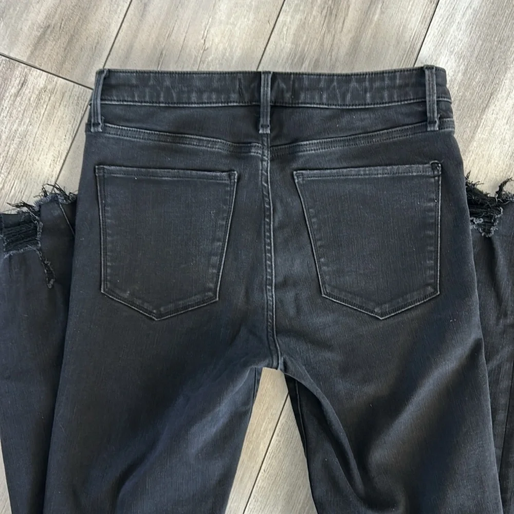 Abercrombie the super skinny ankle high rise jeans size 28 black long